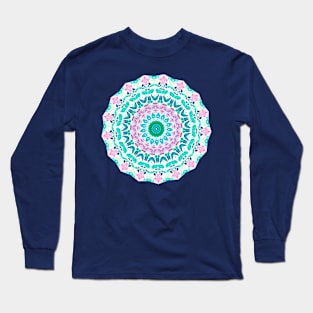 Hippie Floral Mandala Long Sleeve T-Shirt